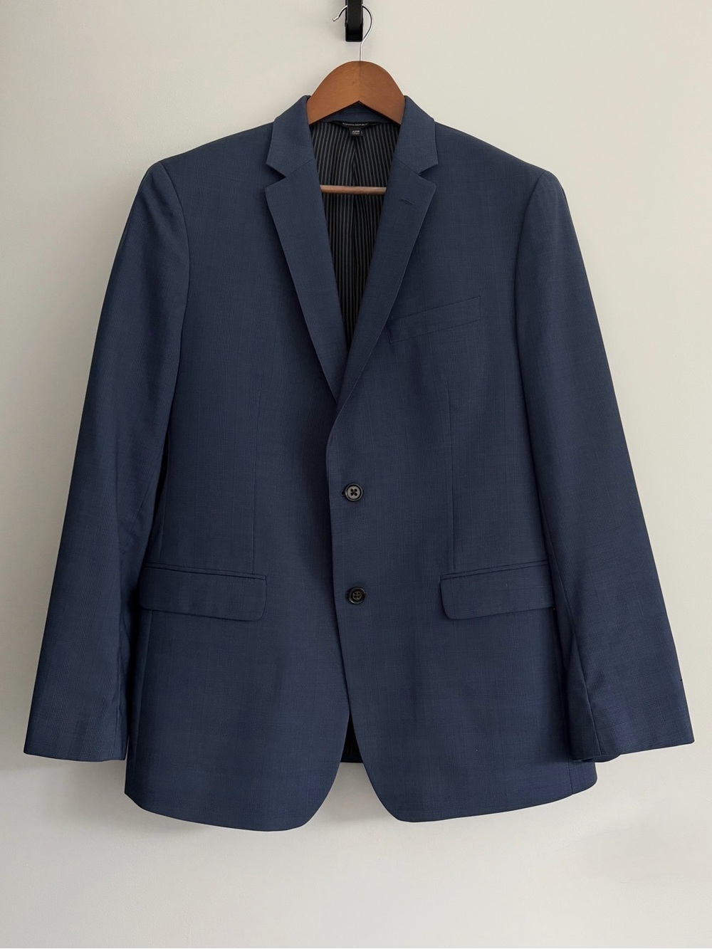 Banana Republic Marzotto Italian Wool Blazer Sport Coat Blue 42R Standard Fit